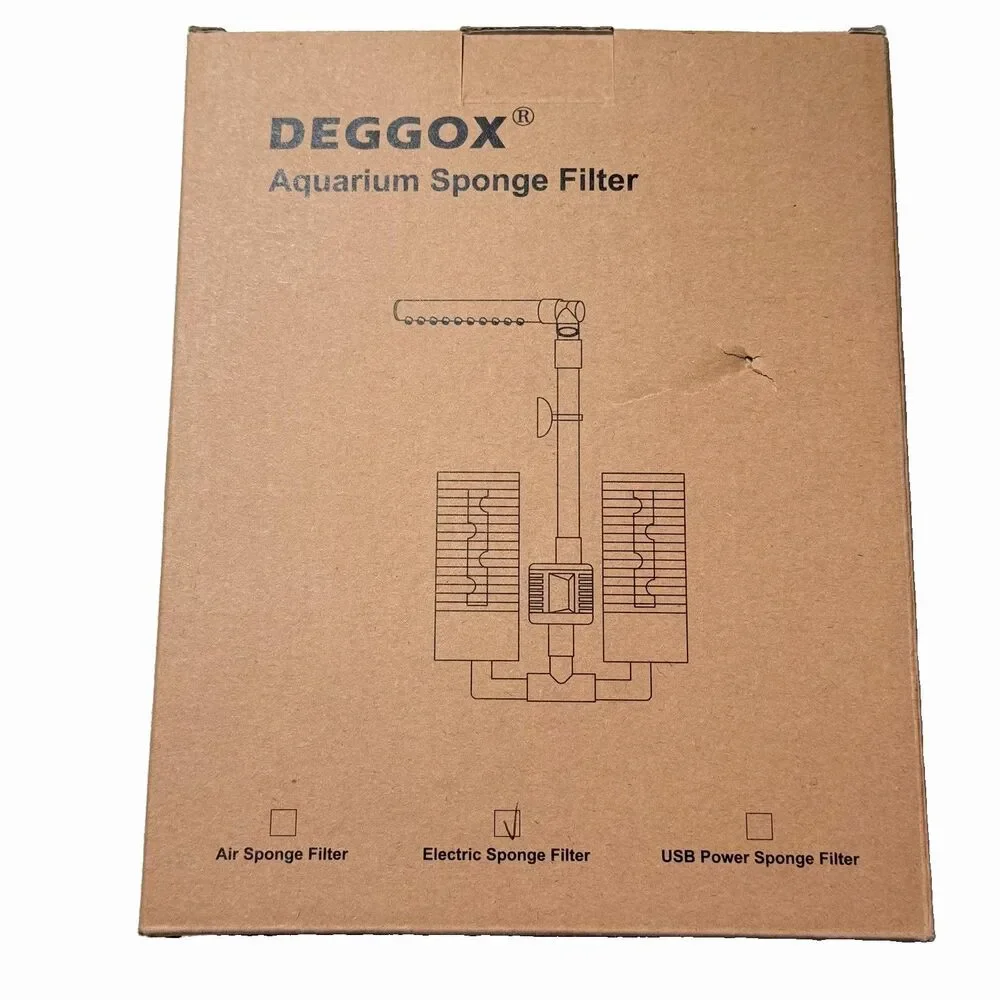 DEGGOX SF-E22 Electric Aquarium Sponge Filter Fish Tank Powered Filter NEW